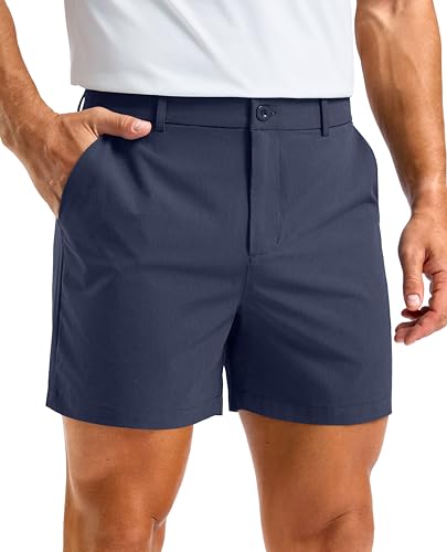 Image of Soothfeel Men's Casual Shorts 5 /7 /9 Inch Golf Dress Shorts for Men Flat Front Work Lightweight Quick Dry with 4 Pockets
