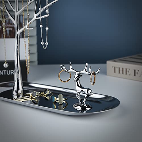 MORE&LESS Tree and Deer Jewelry Rack,for Ring Earrings Necklace Bracelet,Suitable for living rooms bathrooms,offices,etc - Image 4
