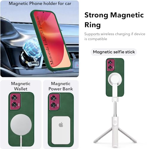 Image of Jkobi Leather Finish Back Cover Case for Motorola Moto Edge 50 Fusion (MagSafe Compatible Wireless Charging | Soft Touch | Camera Bump Protection)