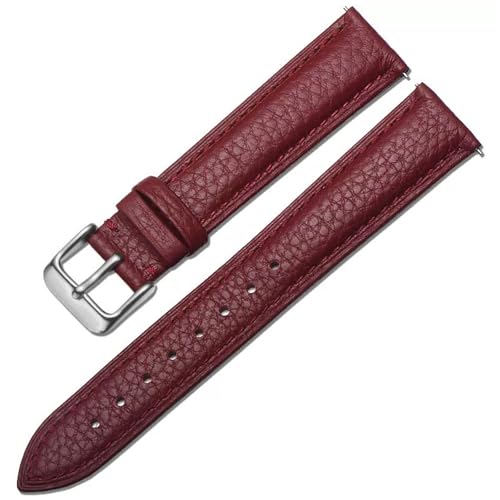 Image of Genuine Leather Watch Band Hand-Stitched Texture Padded Italian Leather Strap Quick Release 12mm 13mm 14mm 15mm 16mm 17mm 18mm 19mm 20mm 21mm 22mm 23mm 24mm Replacement Band for Women Men
