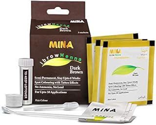 MINA ibrow Henna Dark Brown Regular Pack & Coloring Kit