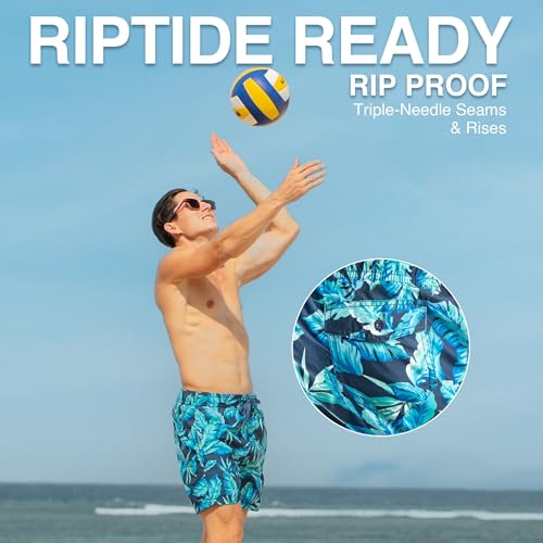 Image of Kanu Surf Men's Troy Stripe Swim Trunks