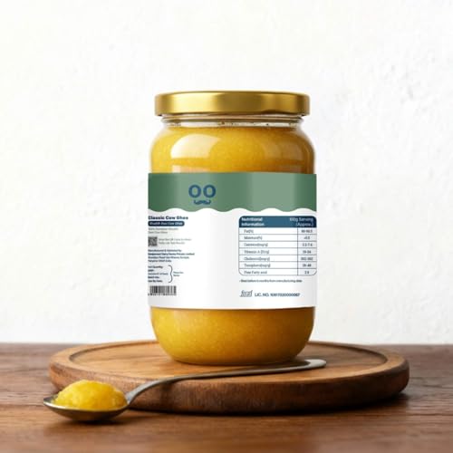 Image of Doodhvale Classic Cow Shuddh Bilona Ghee | 900ml | Pure Desi Cow Ghee | Traditional Hand-Churned Bilona Method | Grass-Fed, Danedar A2 Ghee | Natural, Preservative-Free, Lab-Certified