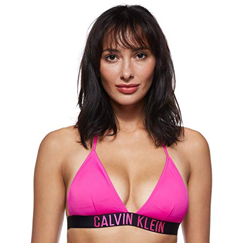 Haut de maillot triangle Calvin Klein noir pour l'été et le bronzage à la plage