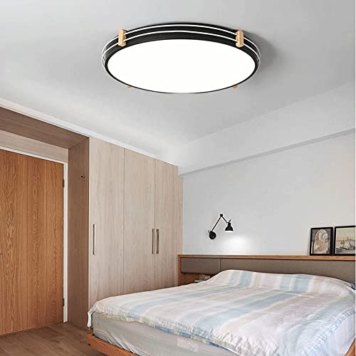 Lampe plafond LED blanche 6000k plate au design rond épuré