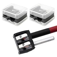 Spitzer mit Dose,Klein Spitzer dicke und dünne Stifte,Dosenanspitzer für dicke und dünne Stifte,Anspitzer dicke und dünne Stifte für Kosmetikstifte,Doppelspitzer mit Behälter,Makeup Pencil Sharpener