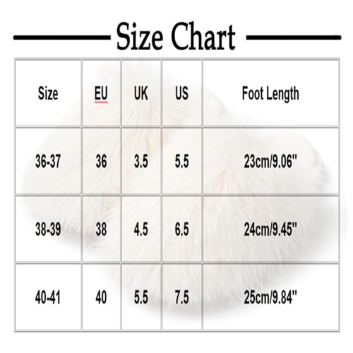 Cute Plush Slipper for Women Close-toe Lightweight Casual Winter Slide Faux Fur Anti-slip Flat Sandal Lounging Shoe3