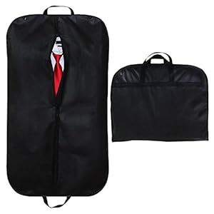 STEVOY 40″ Suit Carrier Bag, Clothes Covers with Handles for Travel, Foldover Breathable Garment Bag with Handles and Gusset, 60cm*100cm