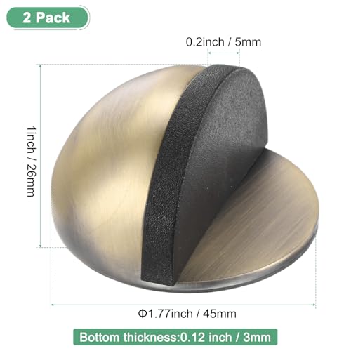 Butée de porte bronze vert en demi-dôme design acier inoxydable - 4