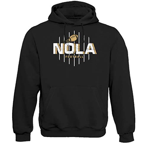 Xtreme Apparrel New Orleans Football Field Fans Sweatshirt Hoodie (S) Black