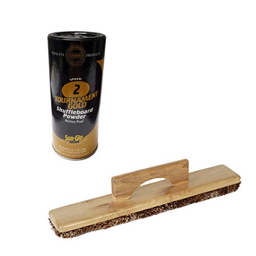 Sun-Glo 1 Can #2 Tournament Gold Wax & 1 Shuffleboard Sweep