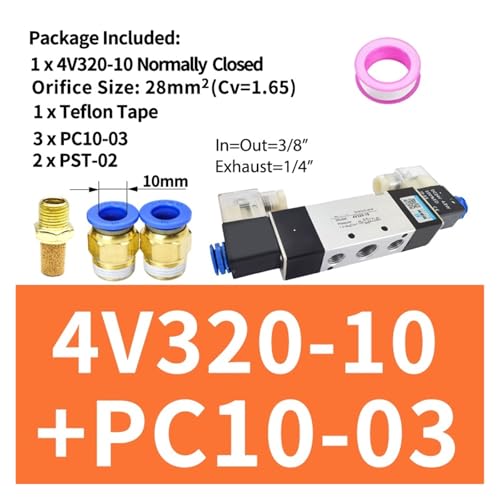 Électrovanne pneumatique 4V320-10 à commutation rapide 220V CA