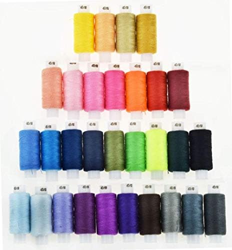 Candora Sewing Thread Assortment Coil 30 Color 250 Yard Each Polyester Thread Sewing Kit All Purpose Polyester Thread (30pc)