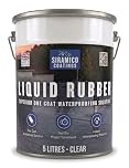 Siramico Coatings Liquid Rubber Roof Coating | 5 Litres | Instant Leak Seal Technology I Quick Drying, One Coat Waterproofing Sealant | Black, Grey & Clear (Clear, 5 Liters)
