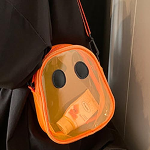 1PC Halloween Purse, 7.1x7.7x2.8'' Cute Clear Ghost Purse, Spooky Halloween Crossbody Bag with Adjustable Strap for Daily Matching..4