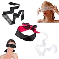 GHPKOTW 1 Verstellbare Augenbinde + 2Spitze Schlafmaske, Satin Augenmaske Für Paare, Erotik Spielzeug, Rollenspiel Augenabdeckung, Sex-Spielzeug Für Erwachsene, Blindfold Maske Zum Fesseln