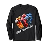 Photo Gallery amo il mio pesce betta maglia a manica Photo Gallery amo il mio pesce betta maglia a manica