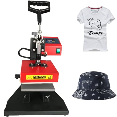 ZUMAHA Prensa TéRmica por SublimacióN De 5,9''X 5,9'', MáQuina De ImpresióN De Camisetas, Prensa...