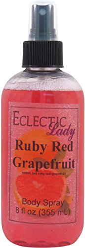 Eclectic Lady Ruby Red Grapefruit Body Spray, Double Strength, 8 ounces, Body Mist for Women with Clean, Light & Gentle Fragrance, Cologne with Soft, Subtle Aroma For Daily Use