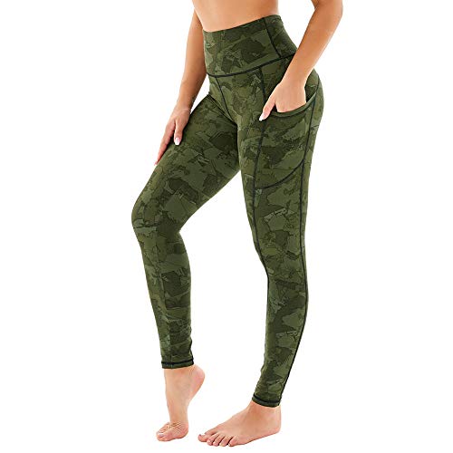 Gayhay high waist pattern leggings with pockets for women - tummy…