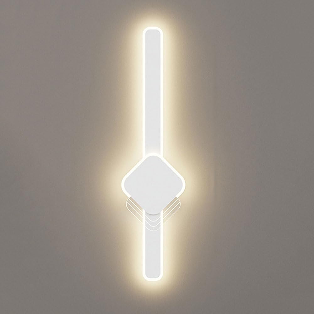 ITOSUI Nordic Long Strip Wall Sconce - White LED Light for Bedroom, Hallway, and Hotel Room(A(31W))