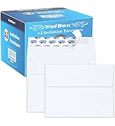 ValBox A2 Invitation Envelopes 4.375x5.75" White Envelopes Self Seal for Invitations, Photos, Wed...