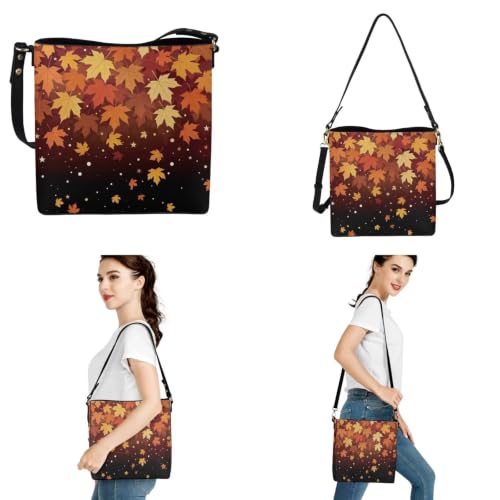 Image of HUGS IDEA Leather Purses and Handbag for Women Bucket Bag with Wrist Wallet 2 Packs