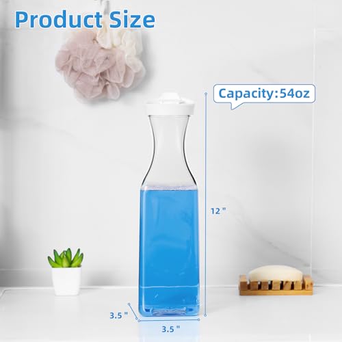 Laundry Detergent Dispenser,54oz Fabric Softener Dispenser,Plastic Liquid Laundry Detergent Container,Laundry Detergent Organizer for Laundry Room Organization with 4 Labels,3 Pack - Image 3