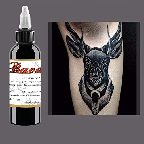 1 Bottle 2Oz Tattoo Ink Pigment Set Kits Body Arts 60Ml Black Professinal Beauty Permanent Makesup Paints Accesories #TOP3