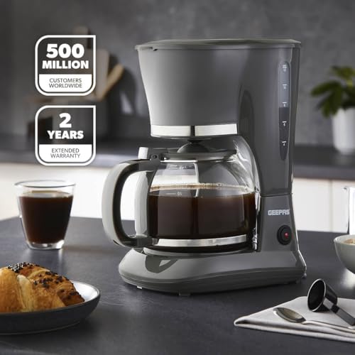 GEEPAS 1.5L Filter Coffee Machine | 800W Coffee Maker for Instant Coffee, Espresso, Macchiato & More | Boil-Dry Protection, Anti-Drip Function, Automatic Turn-Off Feature - Image 3