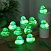 Deekin 24 Pcs LED Light up Mental Health Rubber Duck Mental Health Awareness Items 2'' Green Ribbon Cute Small Rubber Ducks Glow Toy Gifts for Fundraiser Party Supplies