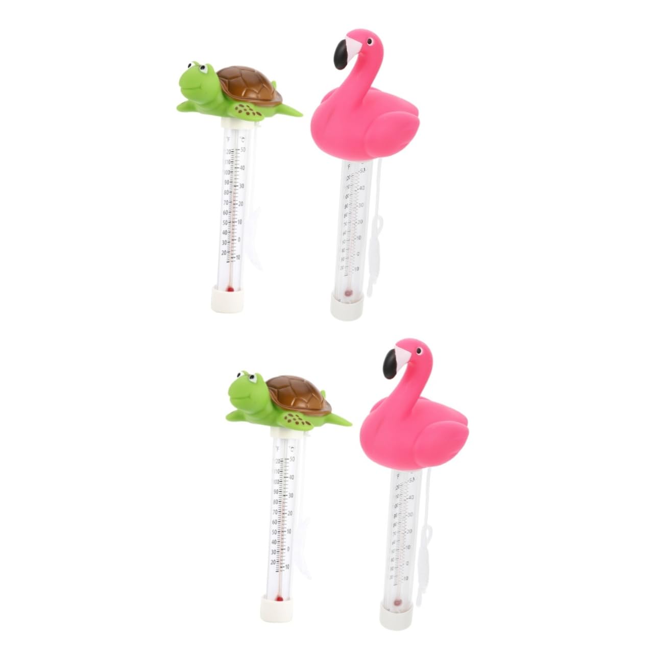 TOYANDONA 2 Set Termometro Per L'acqua in Fenicottero Piscina Galleggiante Termometro Spa Per Vasca Idromassaggio Acqua Vasca Della Piscina Plastica 2 Pezzi*2