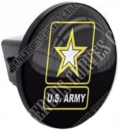 Class 3 Tow Hitch Receiver Cover Insert Plug for Truck & SUV for US Army Star Model-PYT-8888-3693