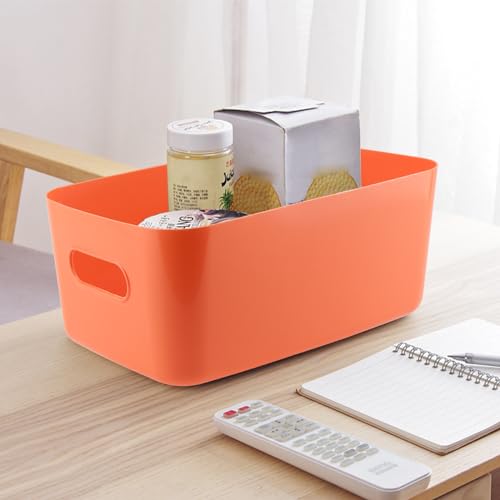 Panier de rangement plastique ajouré avec poignées ergonomiques pour bureau et bain - 8