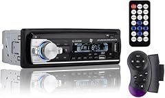 NK Auto Radio Bluetooth 5.0 con RDS, Dual USB, AUX e TF-1 DIN Lettore MP3 per auto, 4 x 40 W, schermo LCD, vivavoce, telecomando, qualità audio stereo, compatibile con iOS e Android