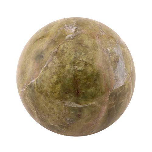 DHAROHAR HANDICRAFT Healing Chakra Stones Crystal Decor Quartz Sphere, Reiki Energy Meditation Negative Ion Generator Sphere for Positive Energy (Vessonite, 40-50 MM)