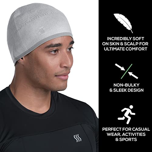 Saaka Beanie Hat. Soft & Lightweight. Running, Walking, & Exercise. Cap For Men & Women (Grey) #TOP2