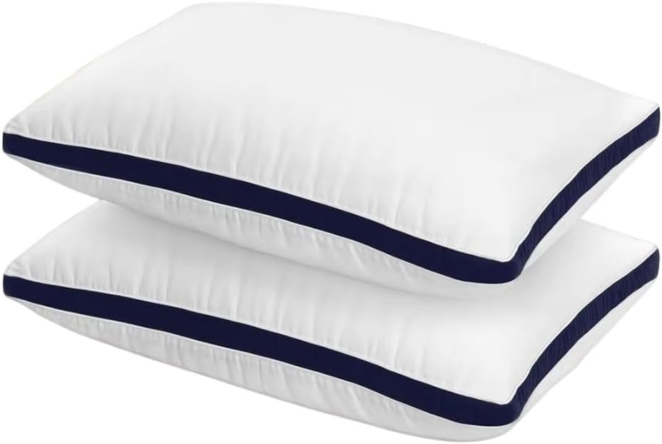 NightNest Pillows 2 Pack Hotel Quality Side Sleeper Bounce Back Bed Pillow - White Pillows 2 Pack Neck Pillow Shoulder Back Support Super Soft Firm Hypoallergenic Machine Washable (2, White)