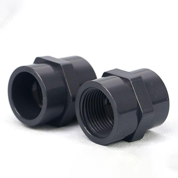 PVC Female -Male Threaded Pipe Connector, 1/2 Inch, Plumbing Fitting (Pack of 2 Grey)-image-8
