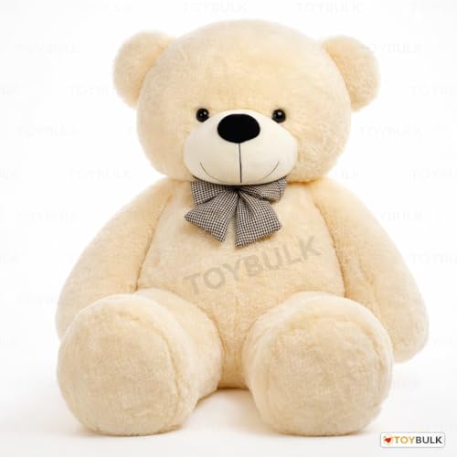 Image of 4 Feet Cream Giant Teddy Bear 48 inch Soft Toy, Plush, and Cuddly Stuffed Animal for Kids, Birthdays, Anniversaries, Valentine's Day, and Special Occasions Large Huggable (4 Feet, Beige)
