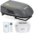 FOGATTI RV Air Conditioner 16000 BTU, with Heat Pump and Cooling, with WiFi and Remote Control, Quiet AC, Low Profile Rooftop AC Unit RV Easy Install Non-Ducted, Gray, InstaCool Ultra(2 Packages)