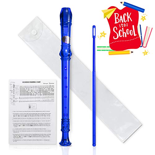KINGSO 8-Hole Soprano Descant Recorder With Cleaning Rod + Case Bag Music Instrument