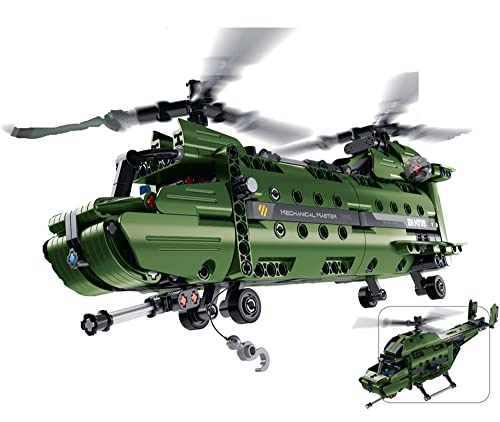 CH-47 Chinook Technik Bausteine Hubschrauber 2in1 Klemmbausteine Modell – Bild 3