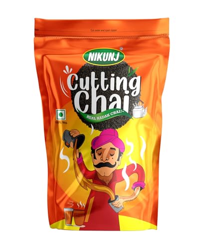 Image of NIKUNJ Cutting Chai, 1kg | Real Kadak Chai | Black Tea | Strong Blend - Rich Taste, basil