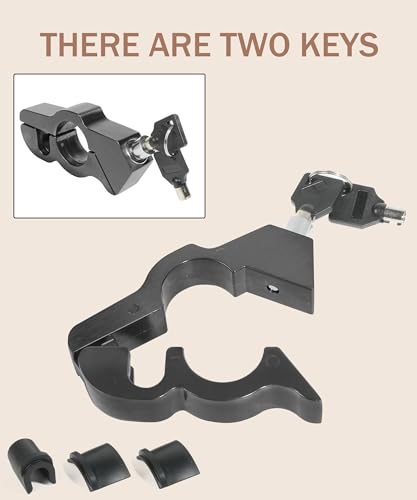 Bylikeho 1209CBFDYMS001 Motorcycle Lock, Heavy Duty Anti-Theft Bike Handlebar Lock,Car Accessories Handlebar Throttle Grip Brake Lever Security Motorcycle Locks,Ultimate Security thumb #2