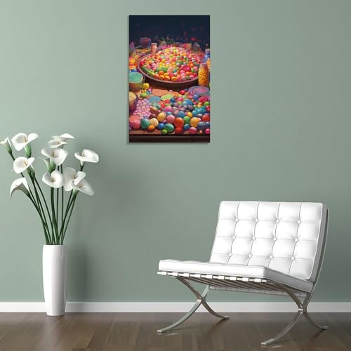 Peintures sur toile magasin de bonbons deco murale premium 30x45cm - 5
