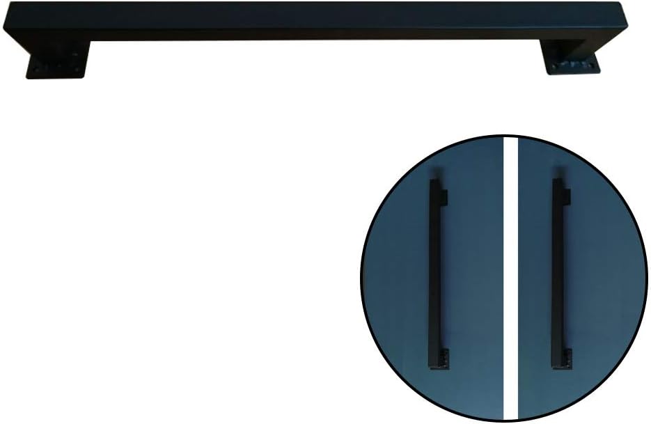 Rectangle Black Barn Door Handle External Internal Pull - Sliding Patio Door Handle Replacement Hardware Sets with Screw Fix - for Gate Shed and Garage Outdoor Indoor