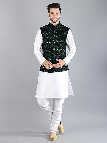 Image of Uri and MacKenzie Men's Silk Blend Kurta Pajama with Designer Ethnic Nehru Jacket /Modi Jacket