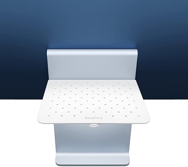 Twelve South BackPack for M1 iMac | Ventilated Hidden Storage Shelf with Integrated Mount for Hard Drives and Accessories,White