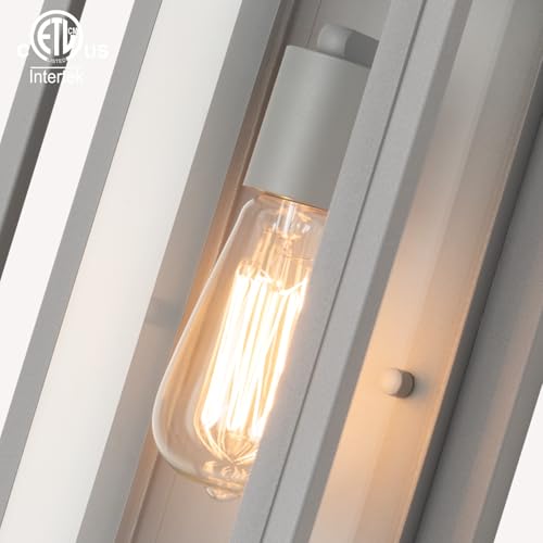 Image of mirrea 18 inch Modern Outdoor Porch Wall Light, Matte Gray, 2 Pack